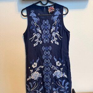 LINEN CHEVRON TANK DRESS